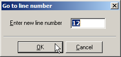 Going to a specific line number